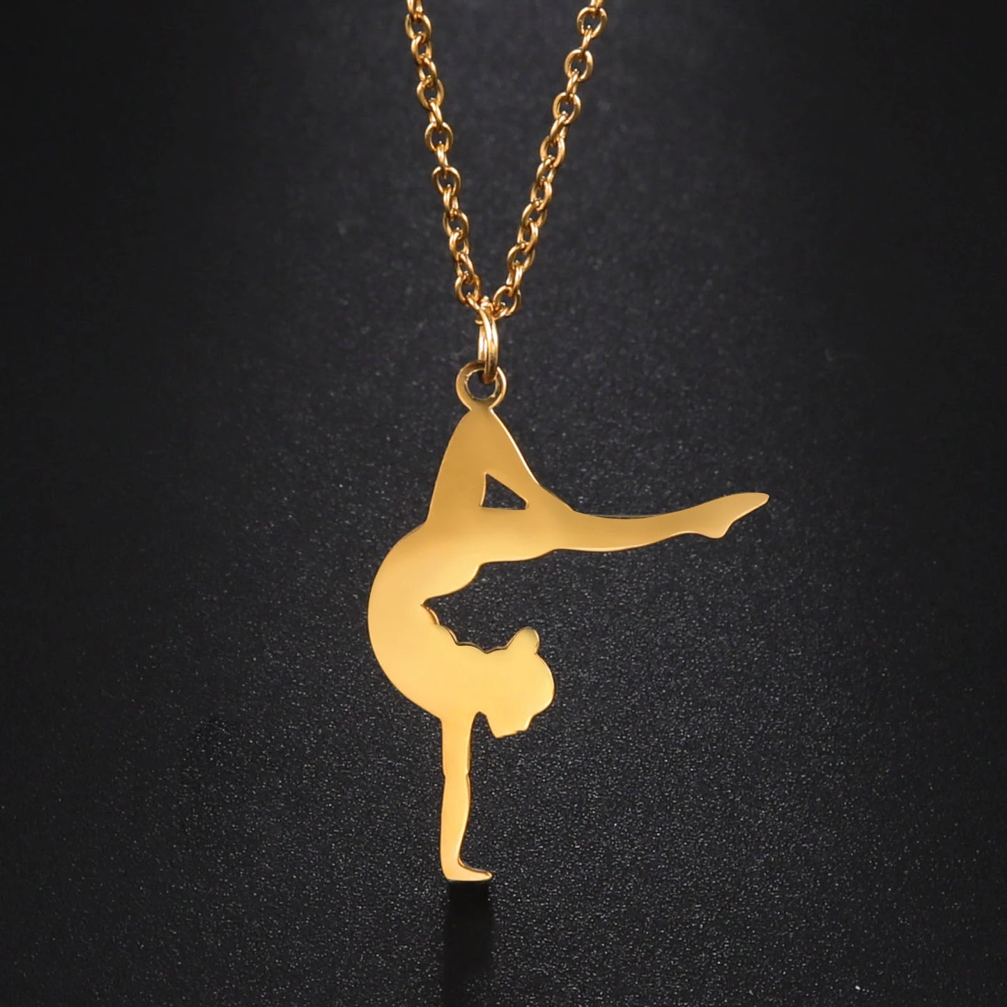 Rhythmic Gymnastics Necklace Women Trend 2025 Gymnast Stainless Steel Jewelry BFF Dancer Girl Sport Accessories Mother Day Gift
