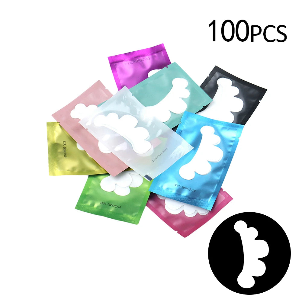 100 pairs Eyelash Pads Grafted Lash Hydrogels Gel Patches Under Eye Pads for Eyelash Extension Tips Sticker Makeup Tools