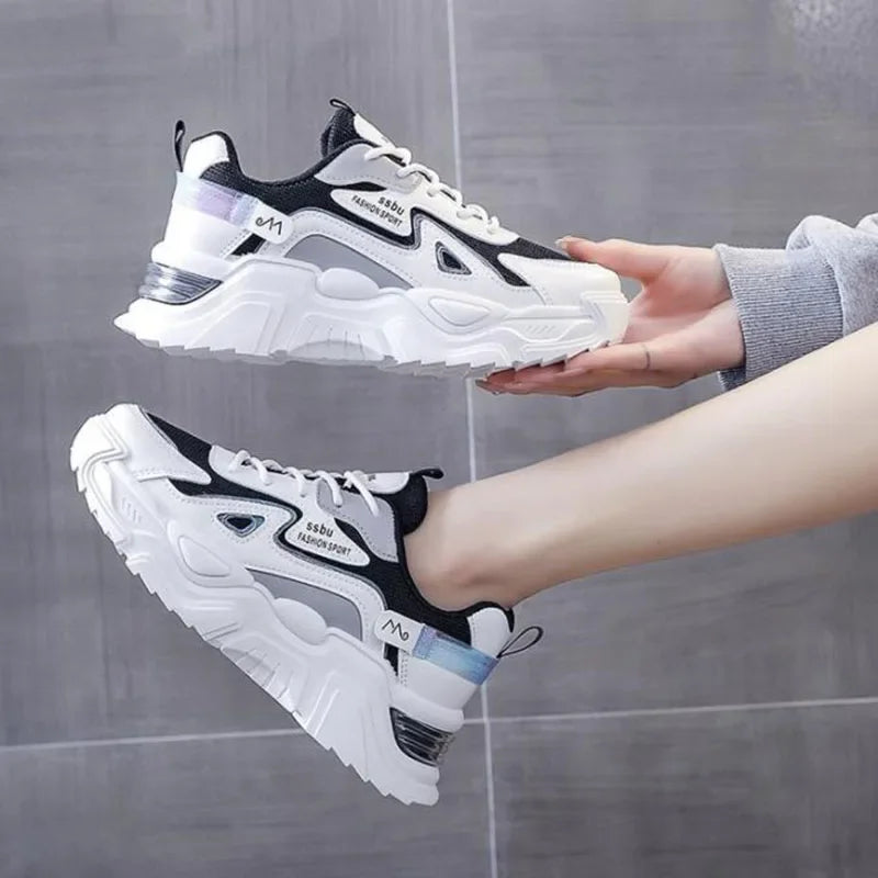 Women's Sneakers Women Platform Flat Shoes for Women Shoes white Casual Trainers Ladies Chunky Sport Shoes Female