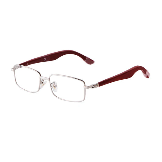 Luxury Brown Rimless Rectangle Men Sunglasses Clear Lens Wood Square Sun Glasses Spectacle Plain Frameless Women Eyewear Shades