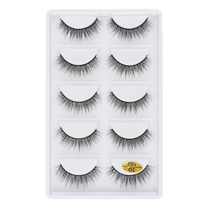 3/5 Pairs Fake Lashes Natural Long False Eyelashes Extension Fluffy 3D Mink Lashes Wispy Strip Eyelashes Makeup Tools maquillaje