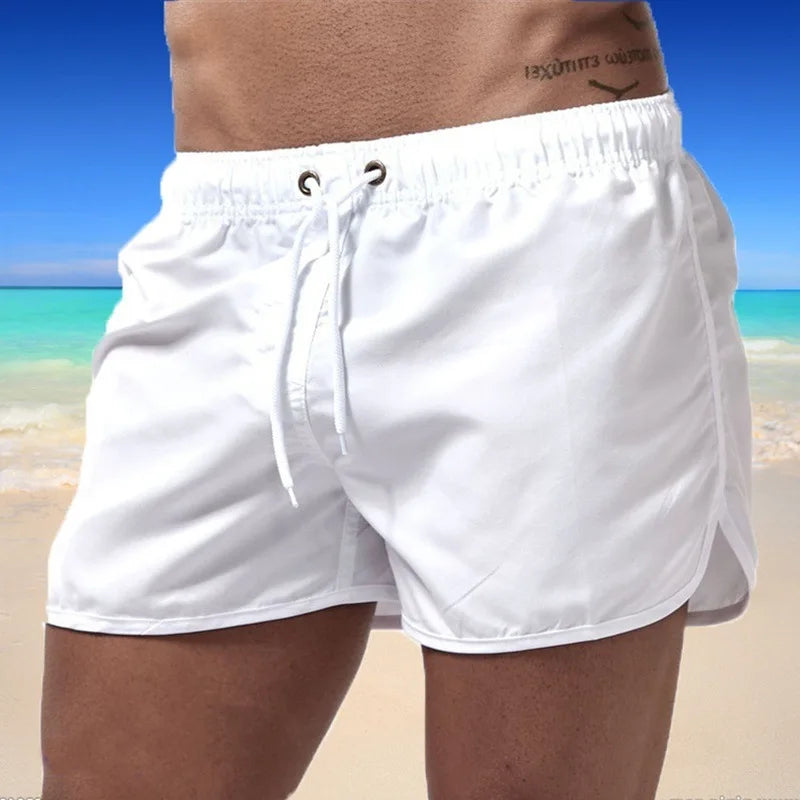 Shorts For Men 2023 Summer Men's Swimwear Shorts Brand Beachwear Sexy Swim Trunks Men Swimsuit Low Waist Breathable Beach Wear