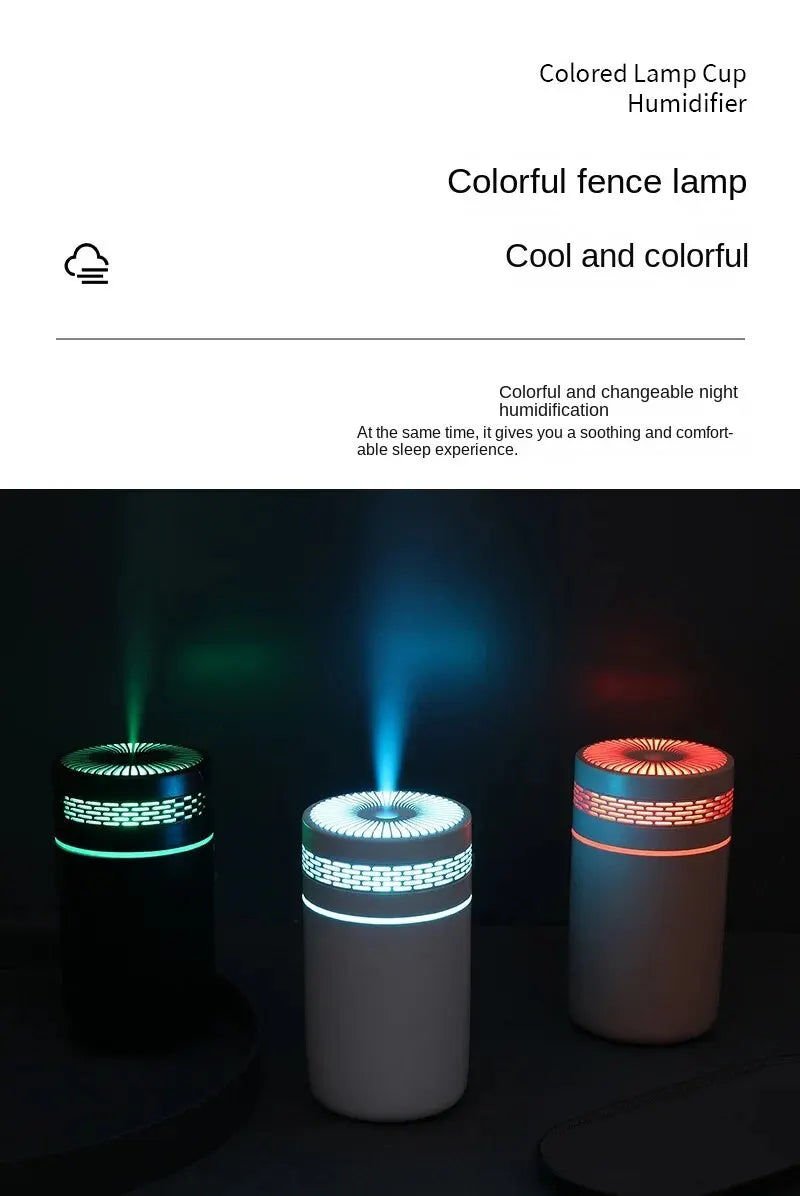 Car Humidifier Mini Seven-Color Aroma Humidifier Car Air Purifier Small Atomizer Household Bedroom Water Supply