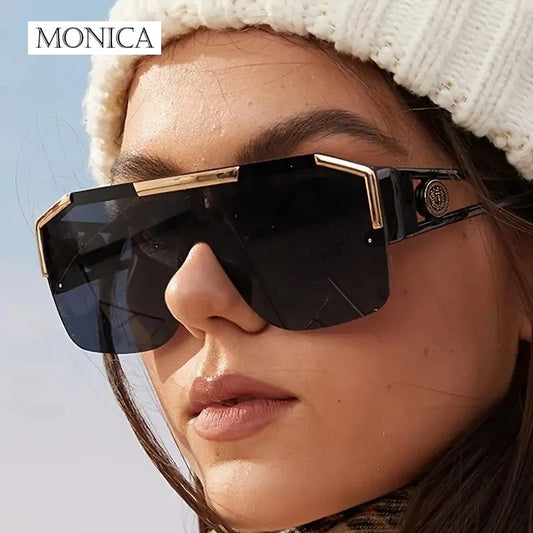 Luxury Oversized Men Sunglasses Brand Designer Sun Glasses For Women Fashion Gradient Square Shades