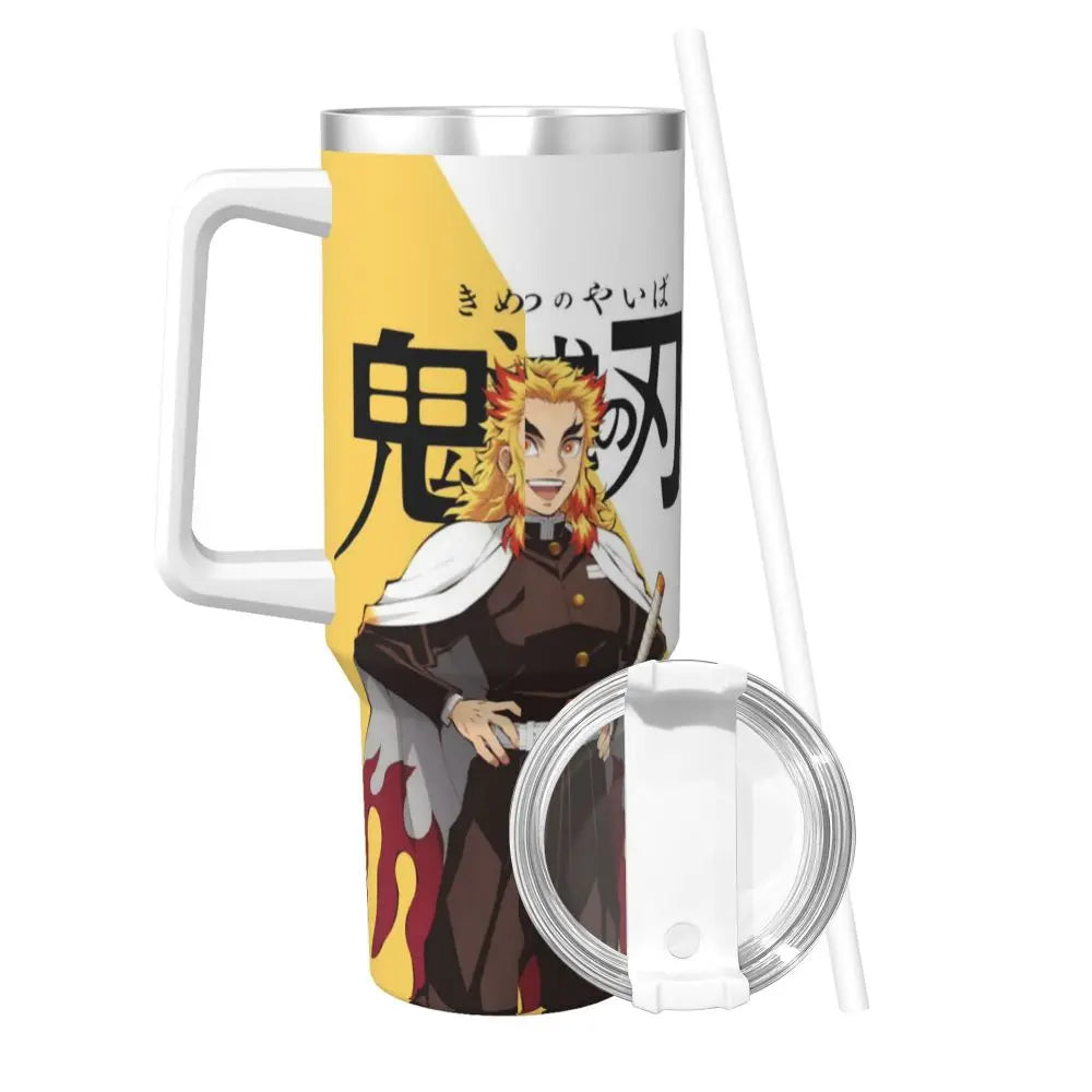 Demon Slayer 40 oz Tumbler with Handle and Straw Lid Stainless Steel Insulated Tumblers Travel