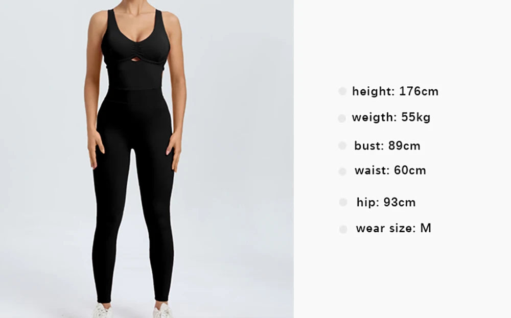 Sexy Cross Backless Scrunch Sport Jumpsuits Monkeys Women Sportswear One Piece Gym Yoga Workout Clothing Female Fitness Overalls