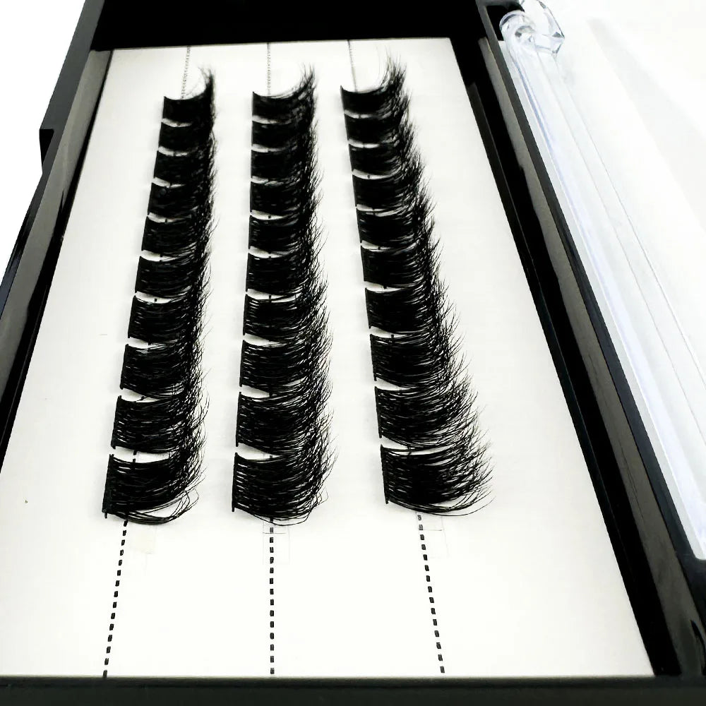 NEW3D DIY Clusters Volume Handmade Mink Eyelash Extension Curl Segmented False Lashes 5D fluffy Thick Bundle Cilias Makeup Tools