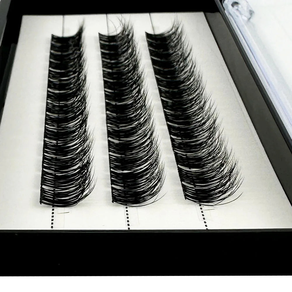 NEW3D DIY Clusters Volume Handmade Mink Eyelash Extension Curl Segmented False Lashes 5D fluffy Thick Bundle Cilias Makeup Tools