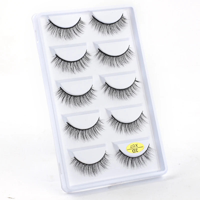 3/5 Pairs Fake Lashes Natural Long False Eyelashes Extension Fluffy 3D Mink Lashes Wispy Strip Eyelashes Makeup Tools maquillaje