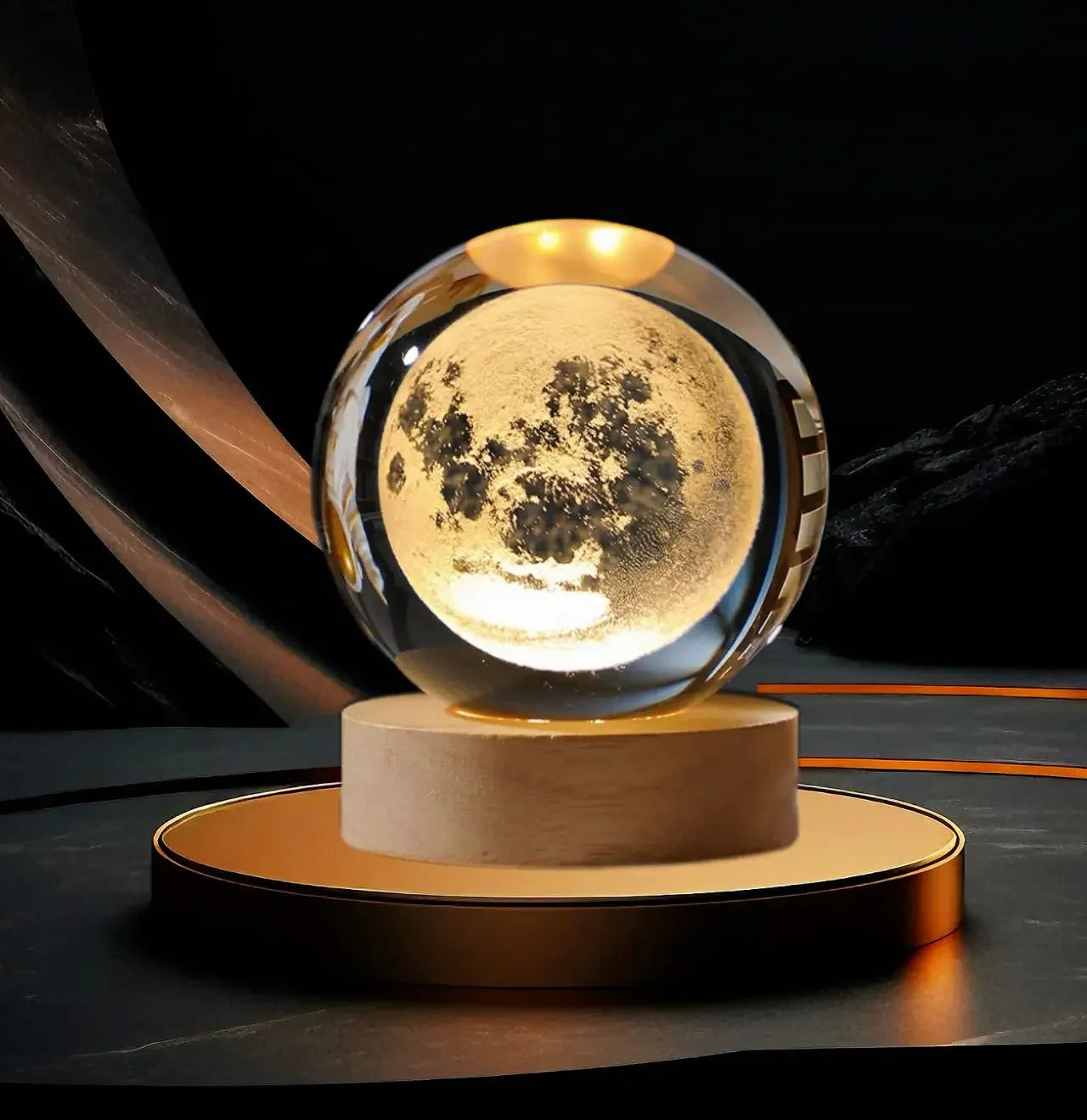 3D Crystal ball Crystal Planet Night Light DIY Laser Engraved Solar System Globe Astronomy Birthday Gift Home Desktop Decoration