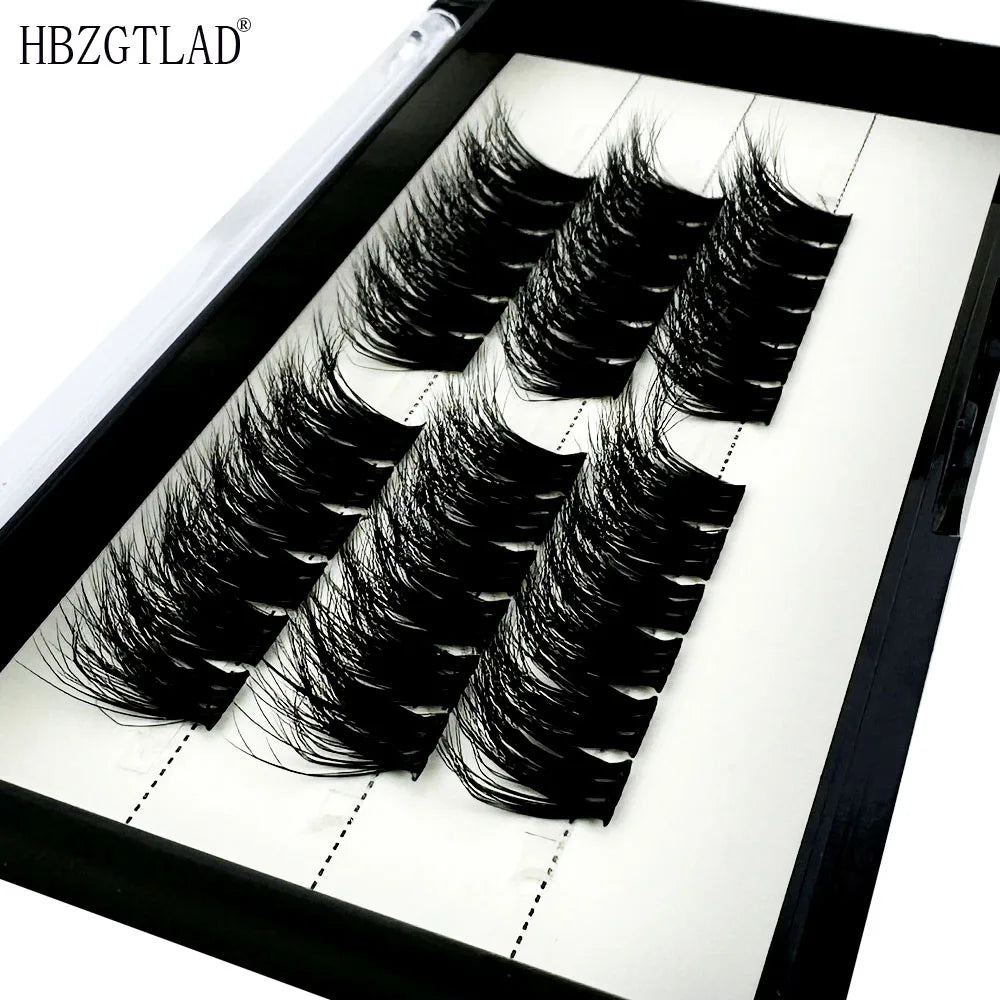 NEW3D DIY Clusters Volume Handmade Mink Eyelash Extension Curl Segmented False Lashes 5D fluffy Thick Bundle Cilias Makeup Tools