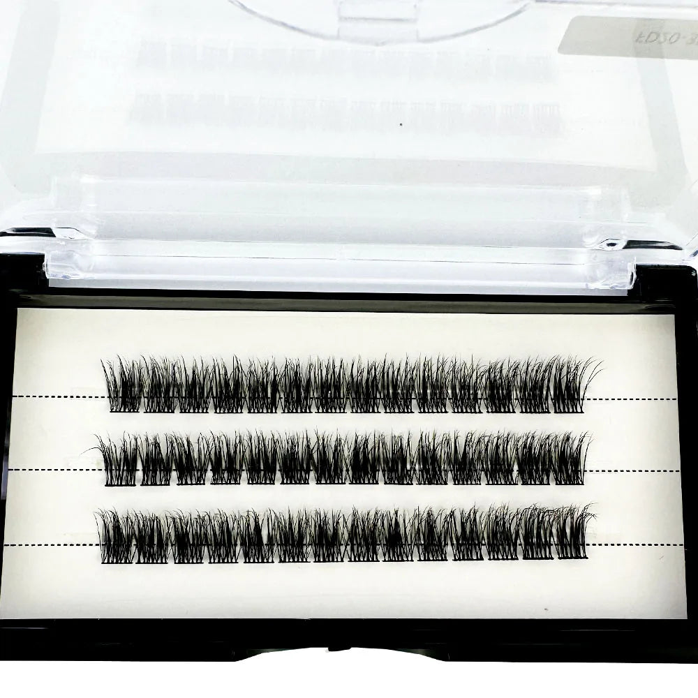 NEW3D DIY Clusters Volume Handmade Mink Eyelash Extension Curl Segmented False Lashes 5D fluffy Thick Bundle Cilias Makeup Tools