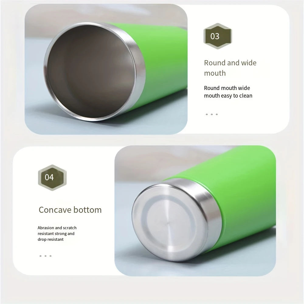 Stylusella Tumbler 16oz/480ml Stainless Steel Beer Mug, Double Wall Vacuum Insulated Tumbler, Cup Lid with Bottle Opener, Keeps