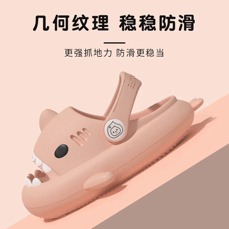 Children Slippers Shark Flip Flops Soft Sole Cartoon Slipper Women Man Bathroom Sandal EVA Non-slip Children Shoes Sandals