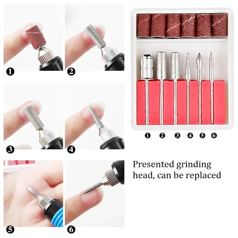 Manicure Tools Nail Drill Machine Professional Nail Sander Gel Polisher Drill Pen Apparatus Electric Manicure Set Gel Remove
