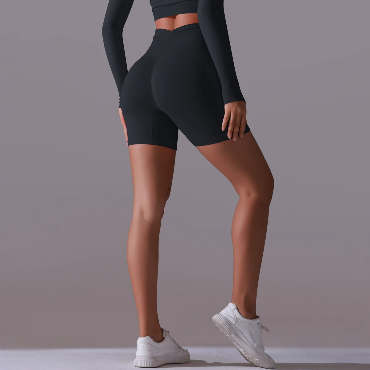 Women Yoga Shorts High Waist Workout Shorts Fitness Yoga Lift Butt Fitness Ladies Yoga Gym Running Short Pants Sportswear