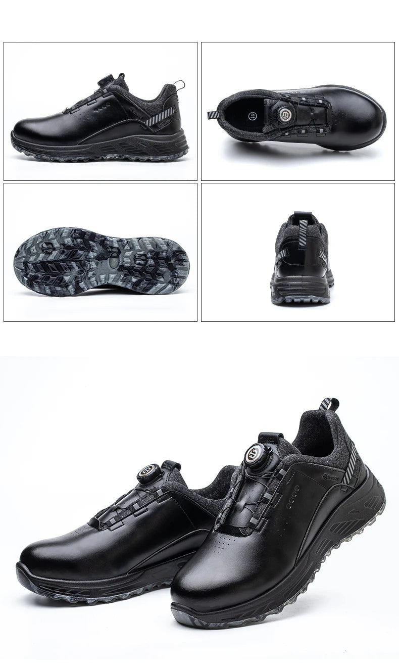 Rotating Button Security Protective Boots Men New Safety Shoes Men Anti-smash Anti-puncture Work Shoes Fashion Men Sport Shoes
