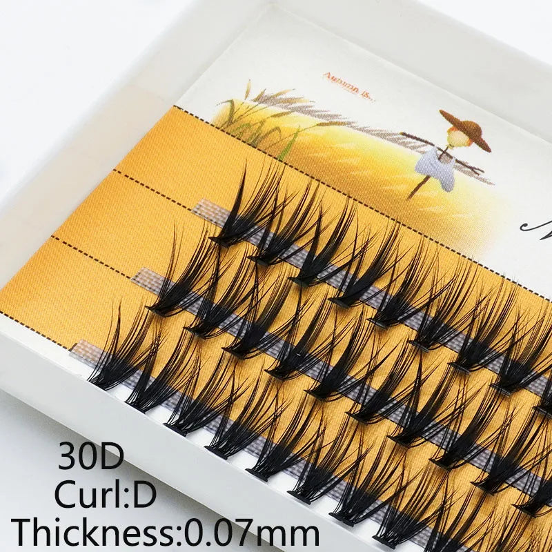 20D/30D Mink Eyelashes 1 Box/60 Bundles Natural Eyelash extension 3D Russia Individual Eyelash Cluster Makeup Tools Lashes Cilia