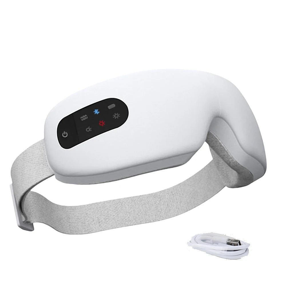 Smart Eye Massager Vibration Eye Care Massage Instrument Bluetooth Music Heated Eyemask Dry Fatigue Relief Portable Foldable