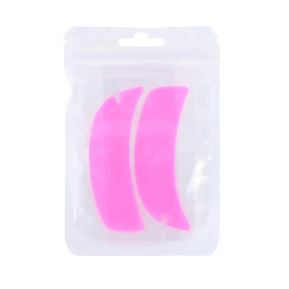 1Pair Reusable Eyelash Perm Silicone Eye Pads Lash Extension Under Eye Patches Sticky Eyelash Extension Patch Makeup Tools