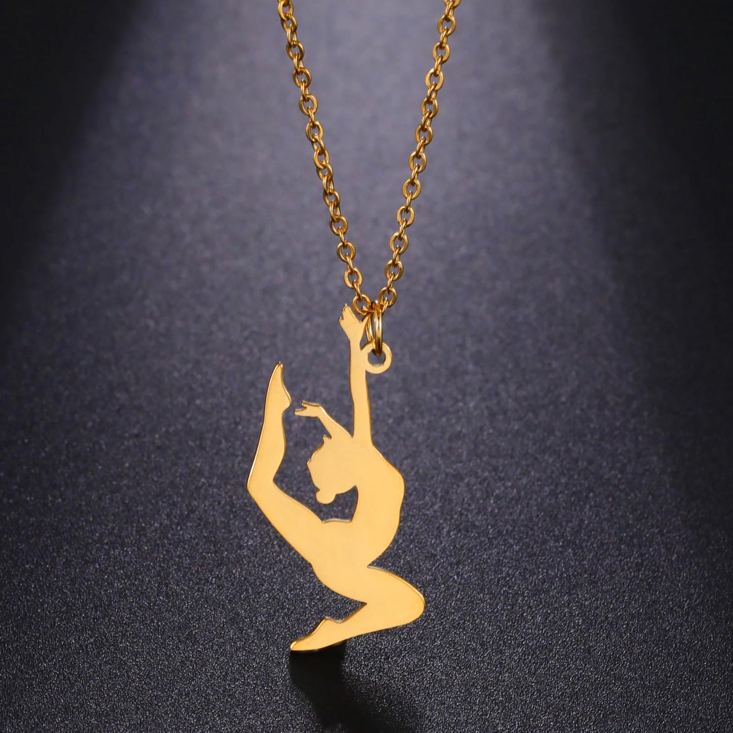 Rhythmic Gymnastics Necklace Women Trend 2025 Gymnast Stainless Steel Jewelry BFF Dancer Girl Sport Accessories Mother Day Gift