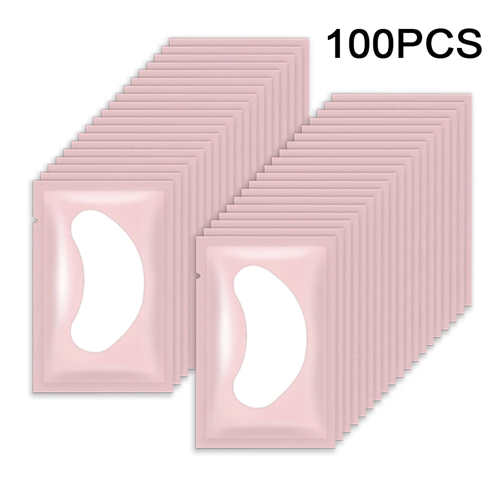 100 pairs Eyelash Pads Grafted Lash Hydrogels Gel Patches Under Eye Pads for Eyelash Extension Tips Sticker Makeup Tools