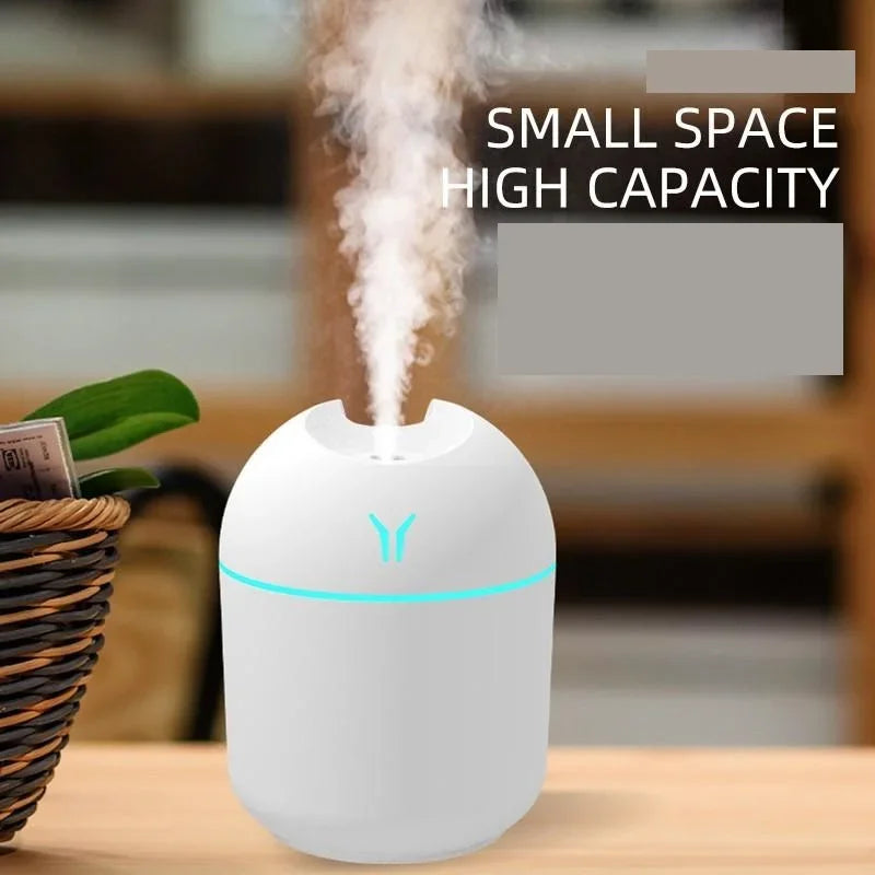 Air Humidifier USB Mini Aroma Essential Oil Diffuser for Home Car Ultrasonic Mute Mist Maker Diffuser with LED Color
