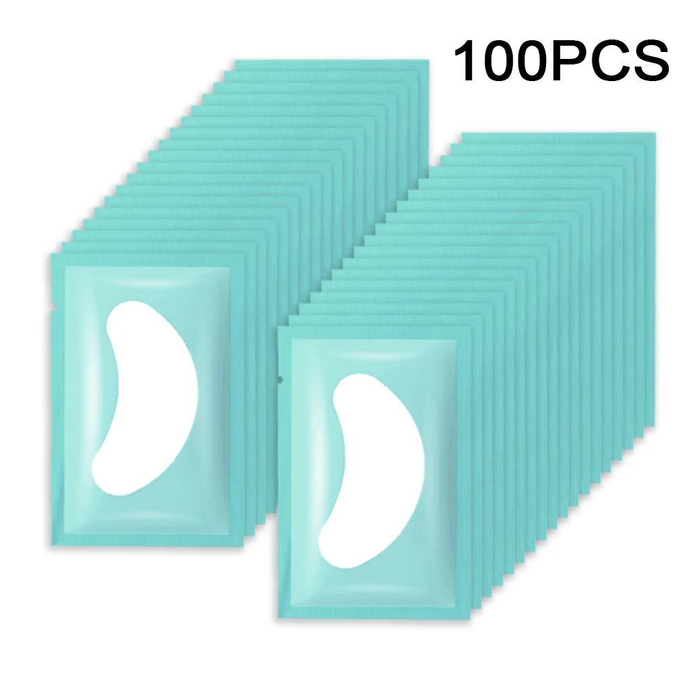 100 pairs Eyelash Pads Grafted Lash Hydrogels Gel Patches Under Eye Pads for Eyelash Extension Tips Sticker Makeup Tools
