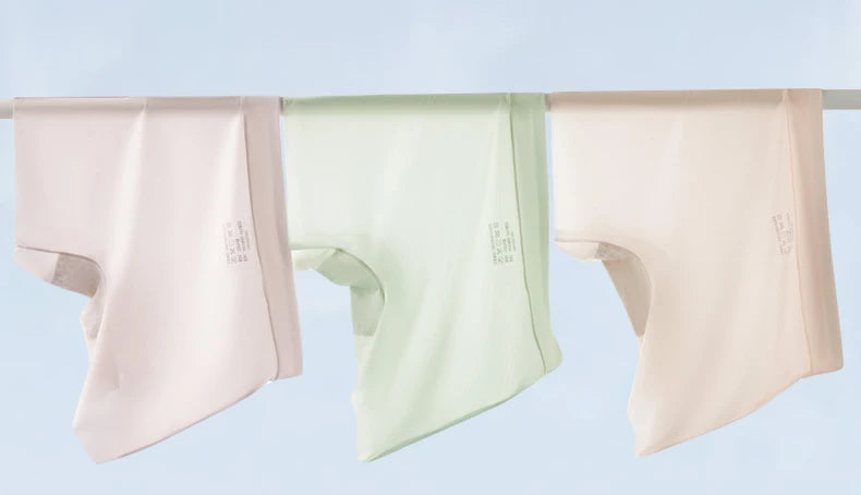 1pcs Summer Ice Silk Ultra-thin Quick-drying Boxer Brief Women Seamless High waist Panties Plus Size Female Safety Underwear