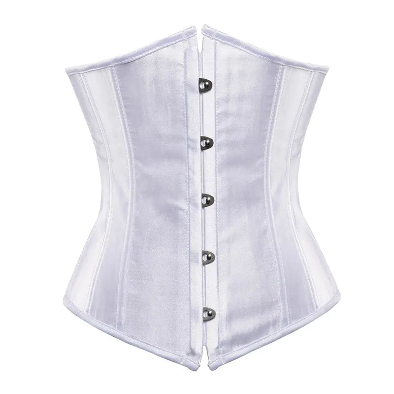 Black Corset Underbust Plus Size Sexy Women With Lacet Bodyshaper Costumes Cincher Ladies Burlesque Corselet Red Green Blue Pink