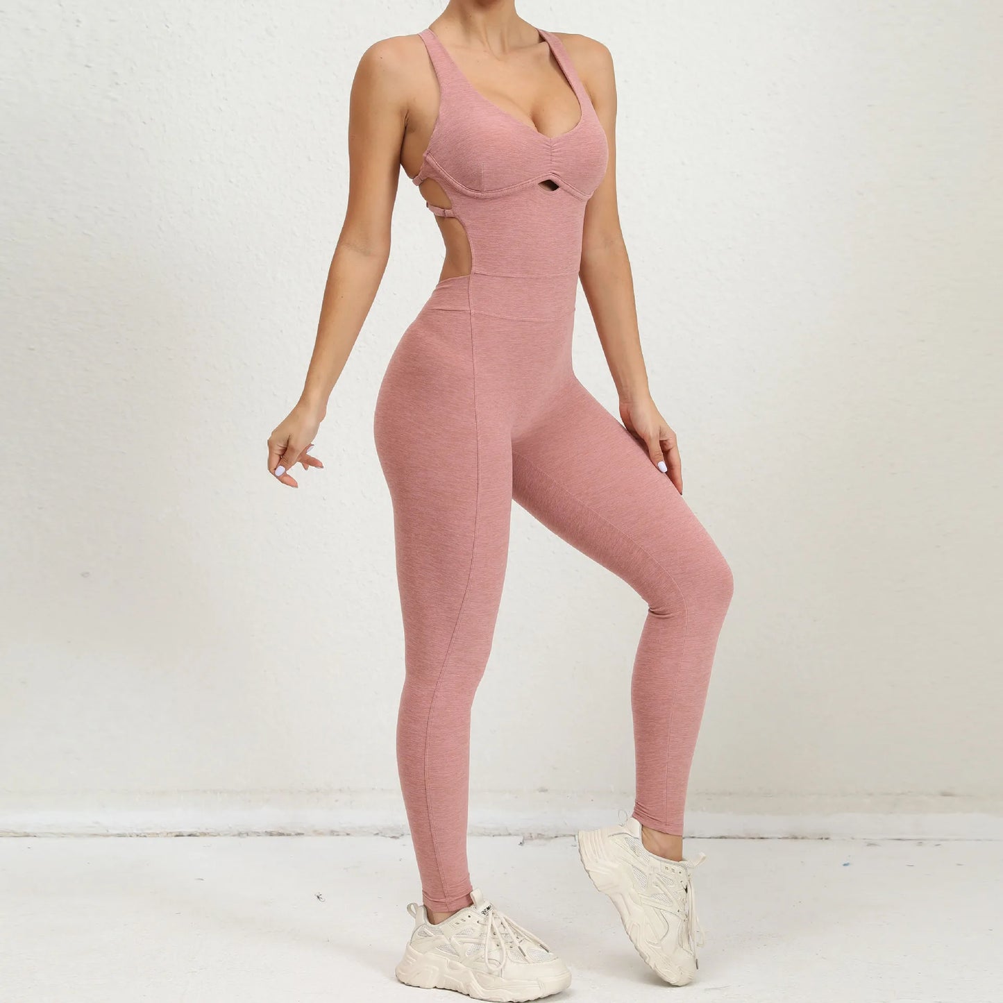 Sexy Cross Backless Scrunch Sport Jumpsuits Monkeys Women Sportswear One Piece Gym Yoga Workout Clothing Female Fitness Overalls