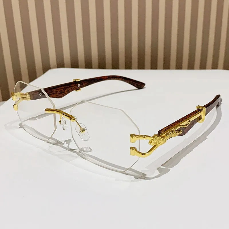 1 Pc Fashionable Trendy Women Men Sunglasses Frameless Rectangular Personalized Sunglasses Gradient Sun Glassesfor Daily Life ﻿