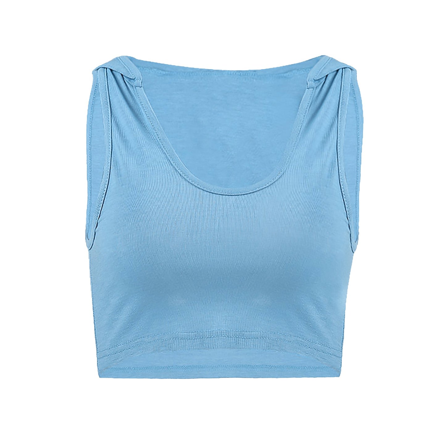 Women Crop Tops Workout U-neck Sportswear Fitness Short Top 2025 Summer Women's hoody t-shirt Hooded Sleeveless Cropped Vest Top