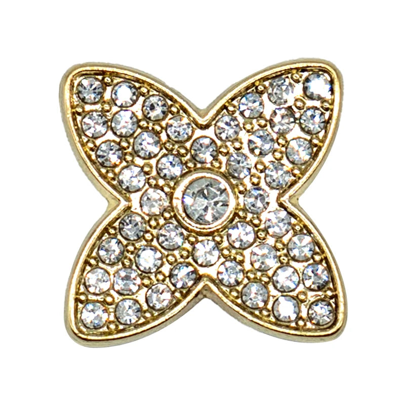 1pcs Butterfly Heart Designer Metal Shoe Charms Luxury Decorations for Sandal Pins for Women Girls Gifts Shoe Accessories