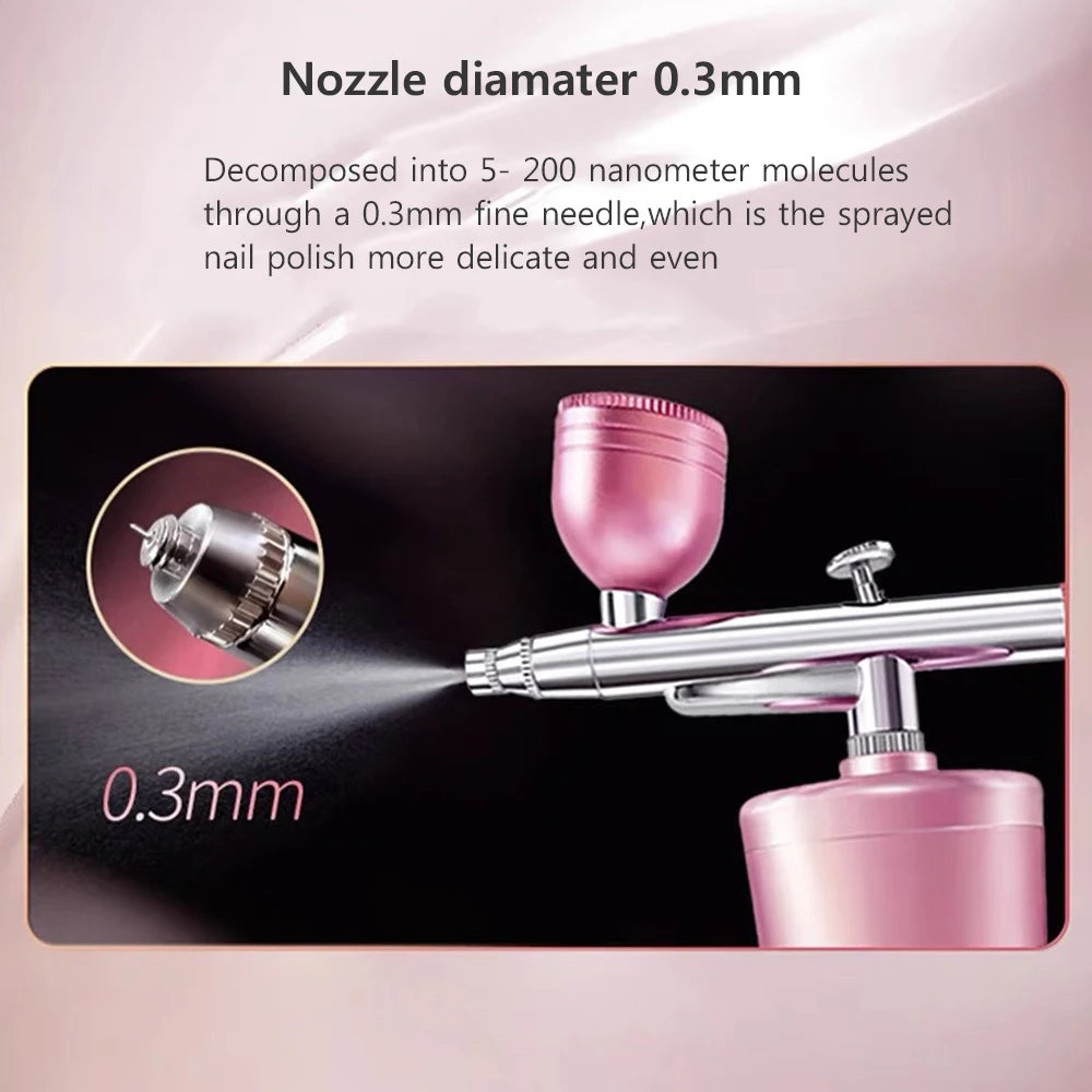 Airbrush Nail Kit Airbrush for Nails Cake Crafts Air Brush Nail Art Paint Replacement Cup Airbrush Gun Manicure Accessories K5