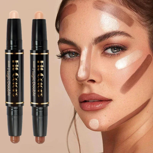 Double-ended Dual-purpose High-light Trimming Stick Three-dimensional Contour Nose Shadow Facial Shape Pencil Face Makeup Stick