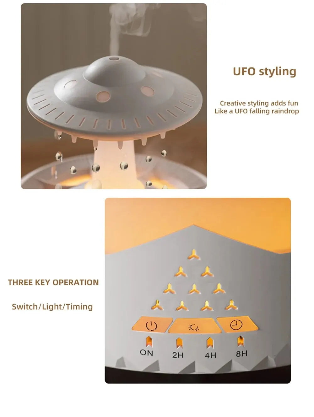 2025 ufo Air Humidifier Ultrasonic Aromatherapy Diffusers Mist Maker Fragrance Essential Oil Aroma Difusor Remote control