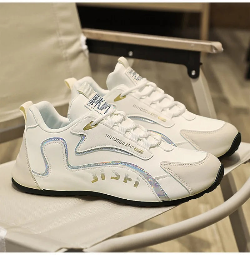 Luxury Men's Sneakers High Quality Leather Casual Shoes for Men Fashion All-match Sport Shoes Platform Comfor Men Running Shoes