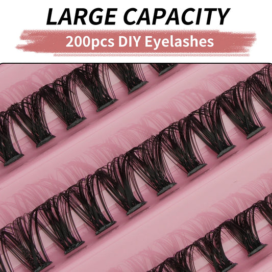 3/10 Rows Wispy False Eyelashes C Curl Individual Cluster Lashes DIY Make Up Eyeslash Extension Natural Faux Cils Makeup Tools