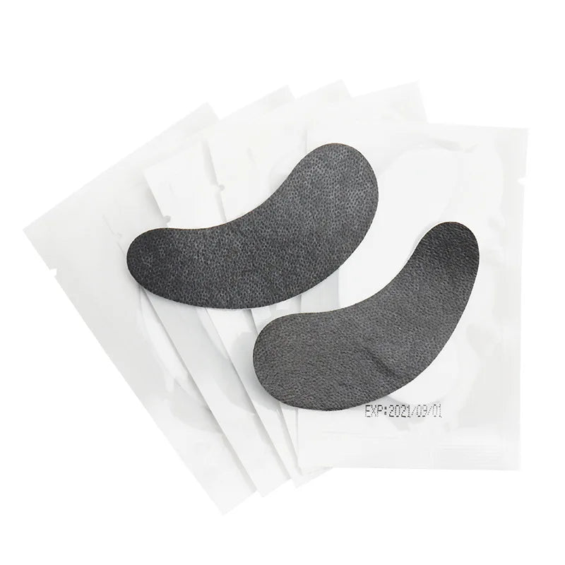50 pairs/lot Gel Eye Pads Eyelashes Paper Patches For Eyelash Extension Eye Tips Sticker Wraps Black Patches Makeup Tools
