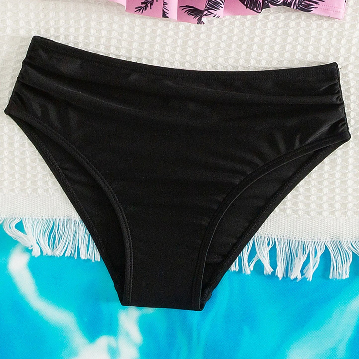 Girls Swimwear Large Kids Girl's Coconut Tree Print 2 Piece Swimsuit Swimwear Bathing Suit Cute Bikini Little Girls Swimsuit