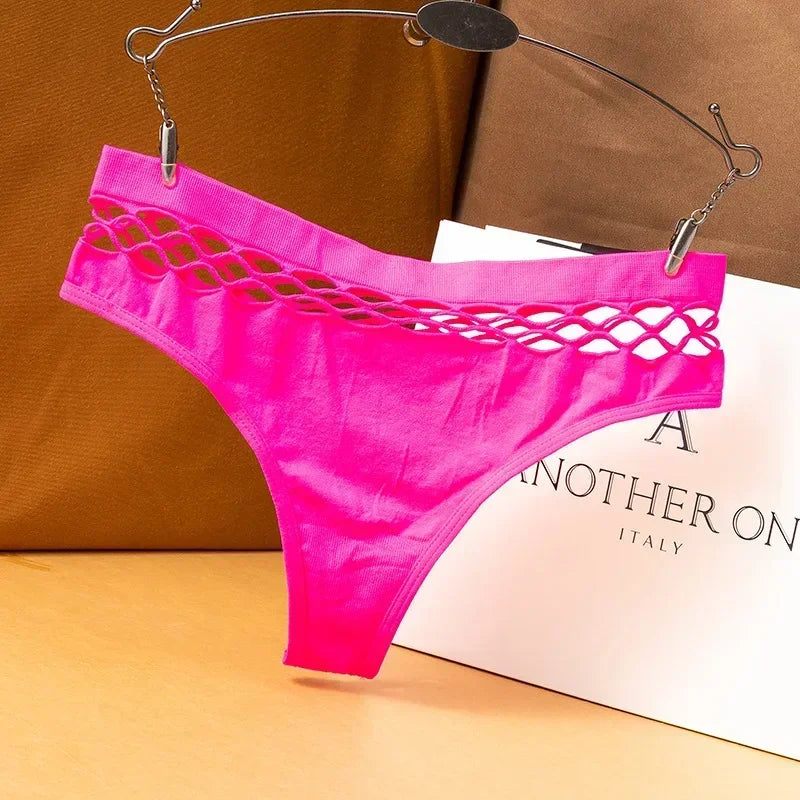 Sexy G-string Thongs Women Panties Hollow Out Slip Femme Breathable Underwear Female Exotic Lingerie Underpants Plus Size S-XXL