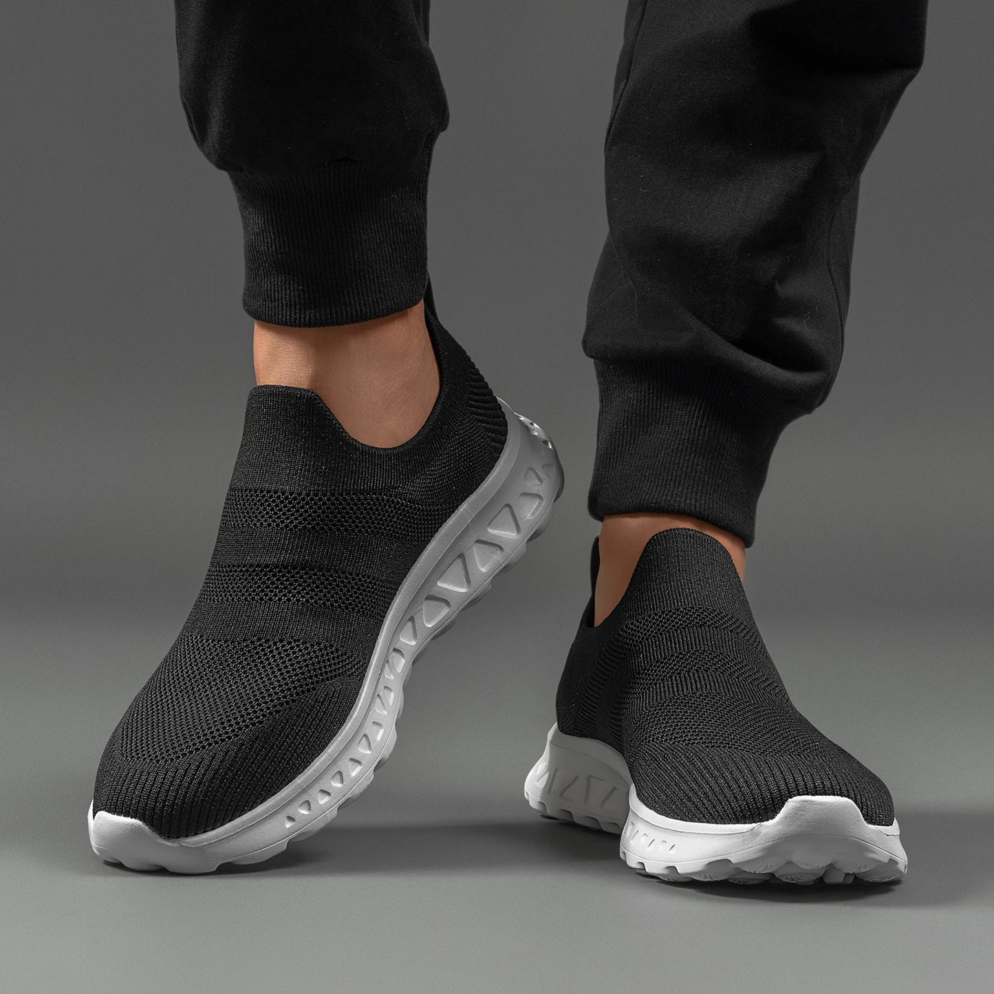 2024 Men Sneakers Knit Running Shoes Breathable Outdoor Mesh Blue Sport Shoes Lightweight Sneakers Man Shoes Comfortable 1273