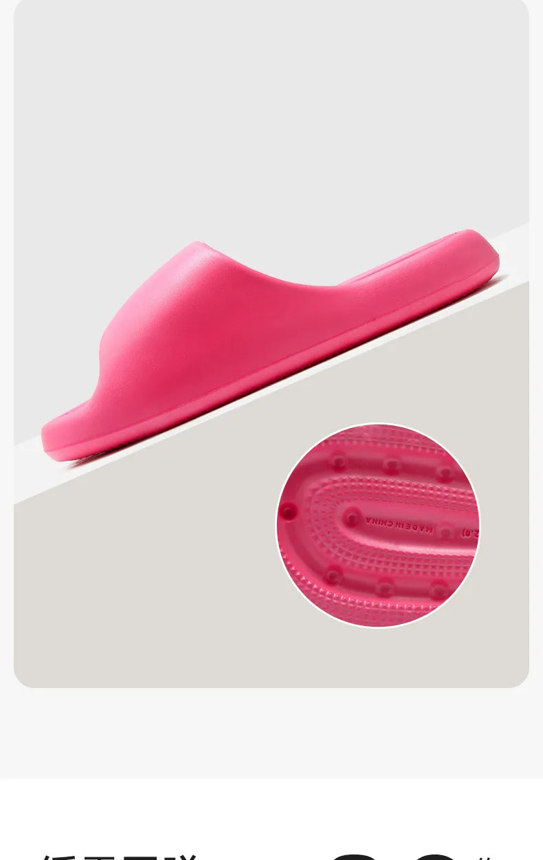 Women's Slippers Fashion Light EVA Soft Home Sole Slipper Bathroom Anti-Slip Casual Indoor Slipper Beach Sandal Flip-Flops