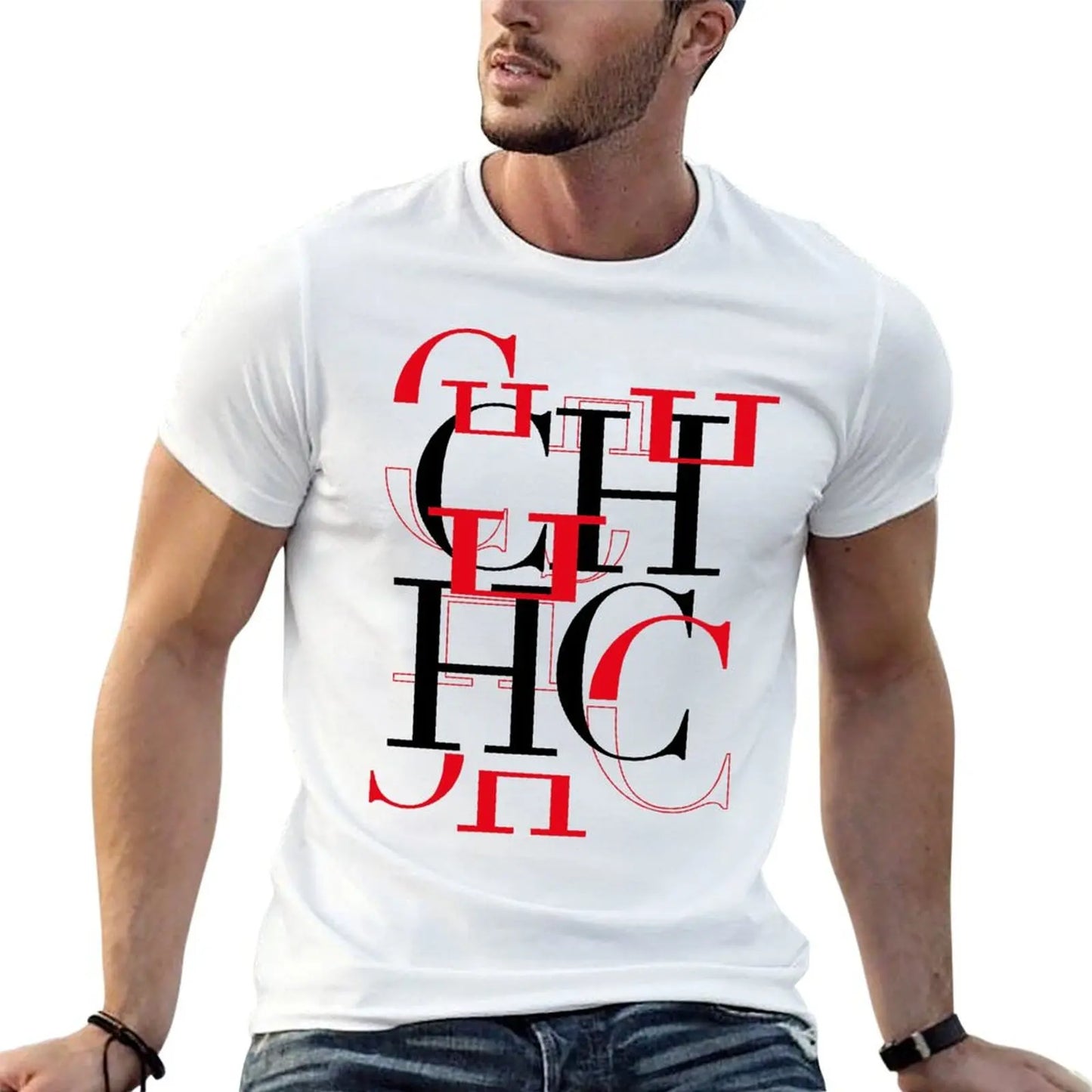 CHCH 2024 Men's Clothing Oversized T Shirt Casual Tops Tee Men Clothes T-Shirt Sports Gym Sportswear Soild T Shirt