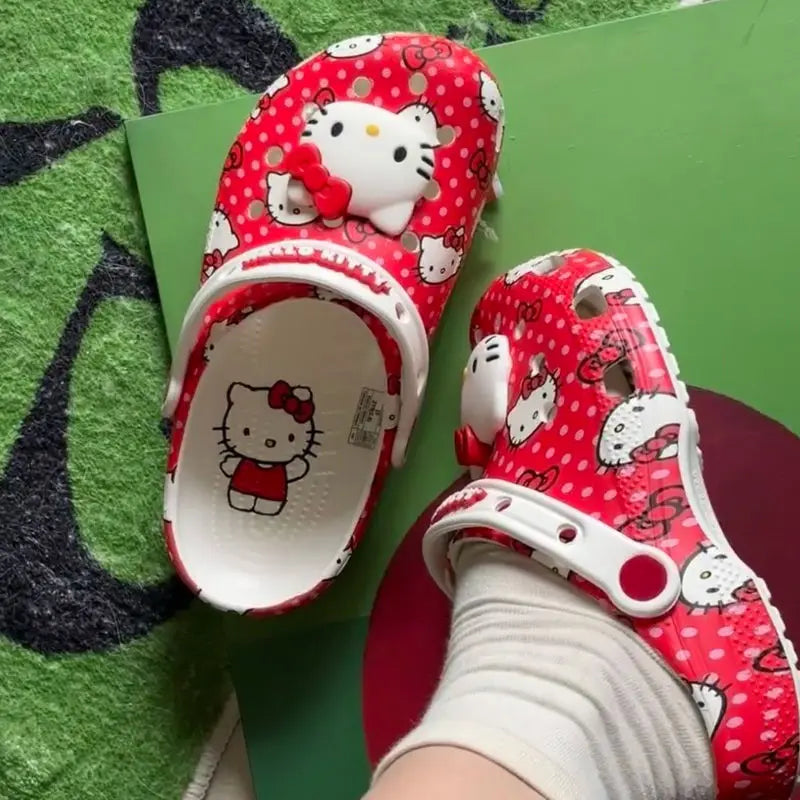 Hello Kitty Pochacco Melody Summer Children Cartoon Children Slipper Nonslip Soft Soled Wrap Toe Sandal Holiday Gift ﻿