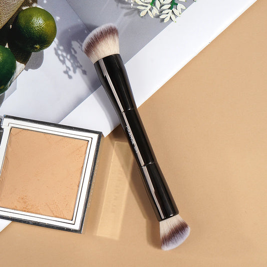 MAANGE Double-Ended Contour Brush Angled Foundation Sculpting Brush Powder Blush Brush Women Cosmetic Makeup Tools Facial Brush