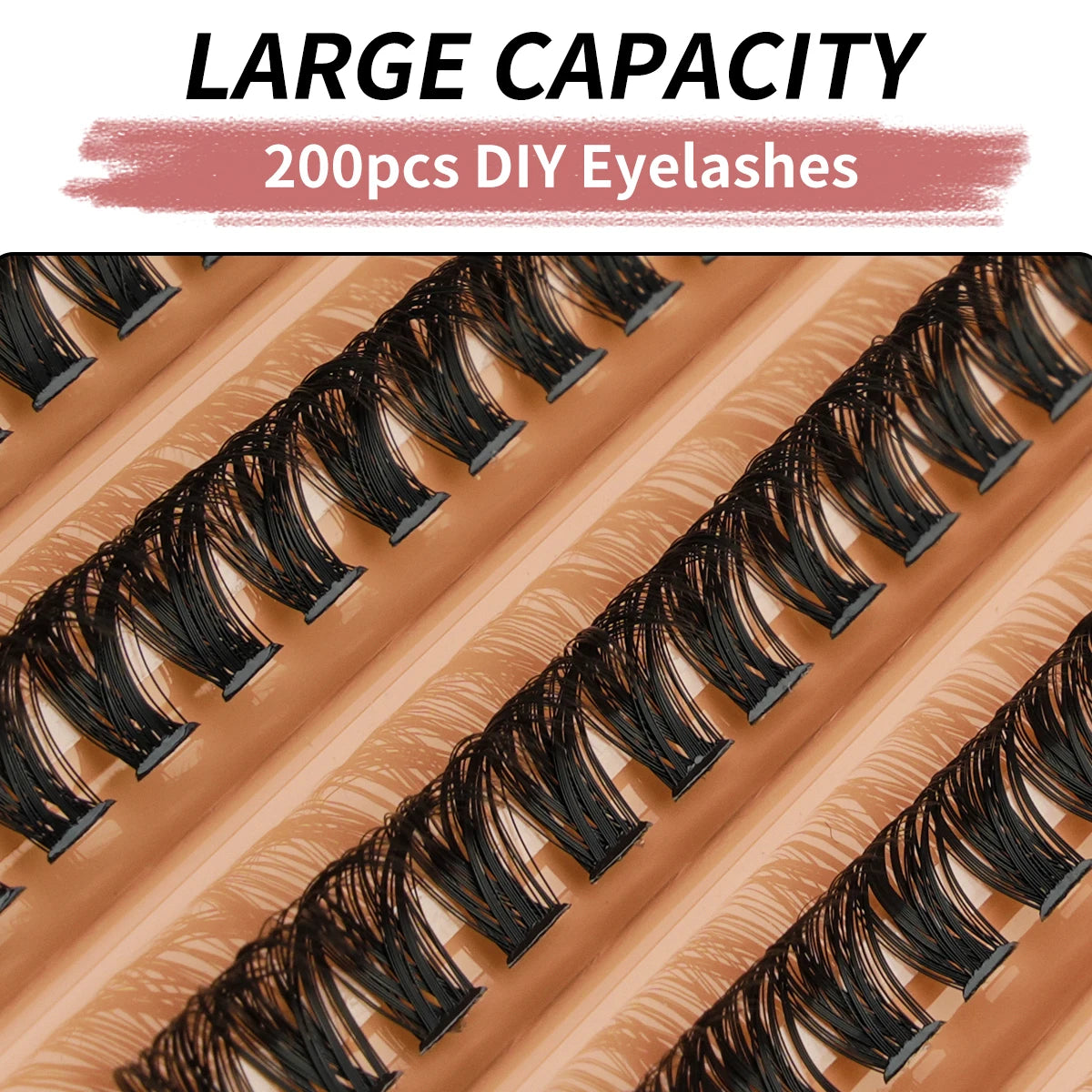3/10 Rows Wispy False Eyelashes C Curl Individual Cluster Lashes DIY Make Up Eyeslash Extension Natural Faux Cils Makeup Tools
