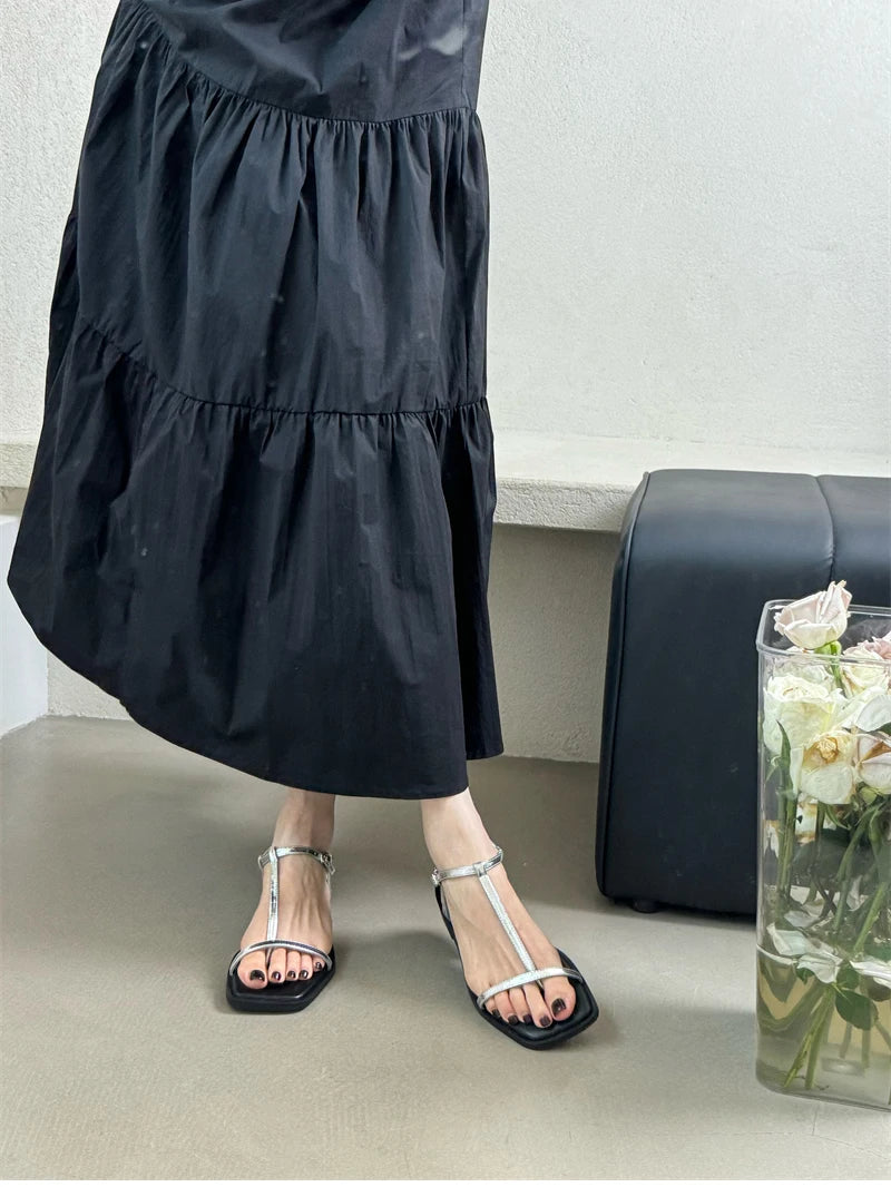 2025 New Gladiator Women Sandals Fashion Clip Toe Flats Ladies Outdoor Beach Vacation Sandal Summer Women's Shoes