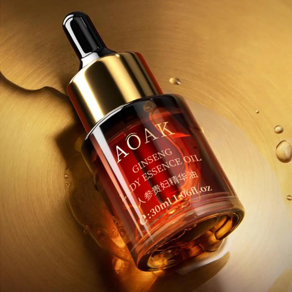 30ml Double Rose Petal Radiance Essence Oil Facial Care Tightening Moisturizing Ginseng Essential Oil Face Serum Korean Skin Car